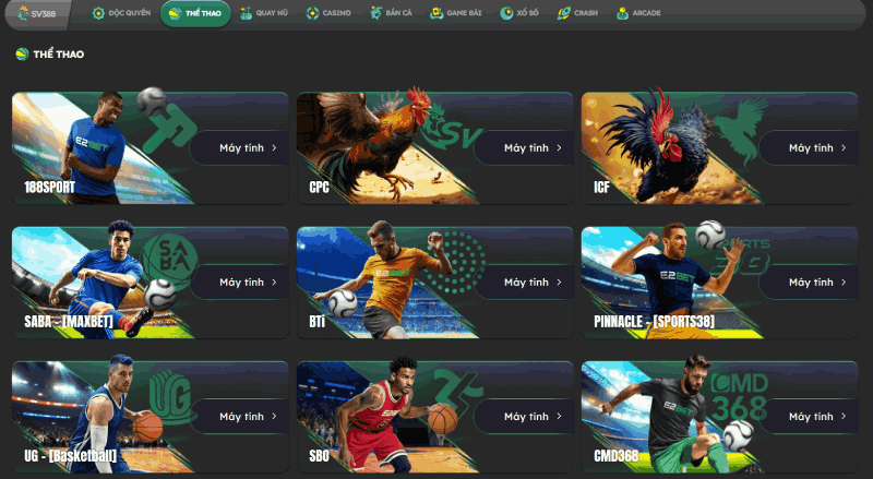 các sản phẩm cược tại E2BET
