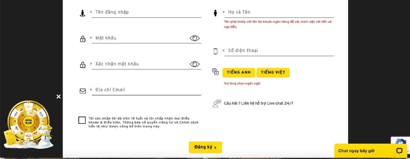 cách đăng ký WE88