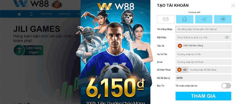 đăng ký W88