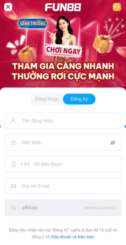đăng ký Fun88