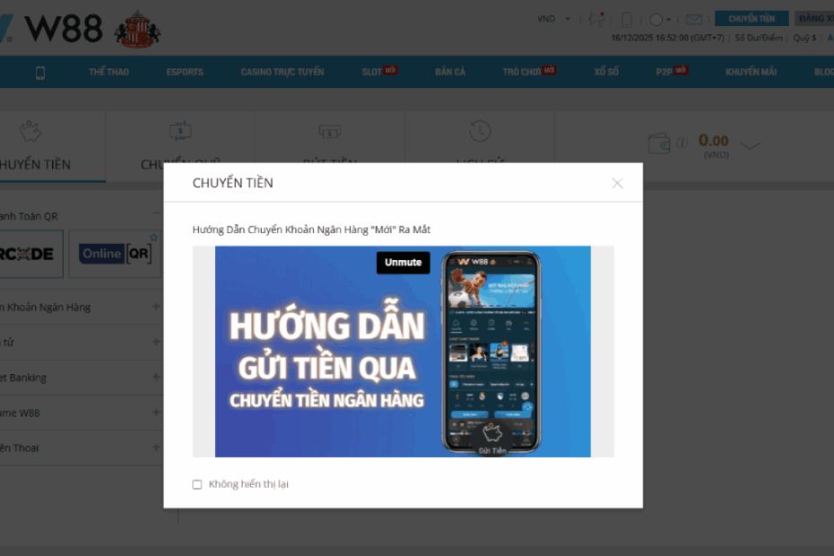 hướng dẫn cách nạp tiền W88