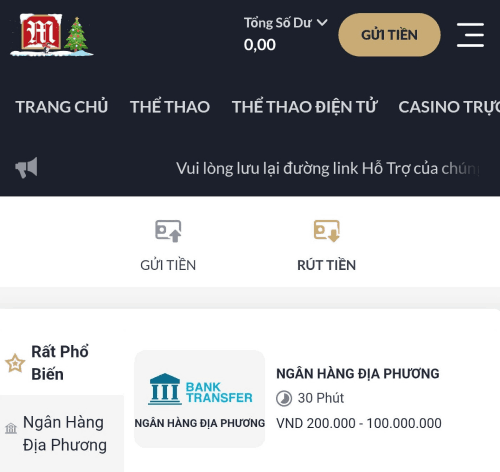hướng dẫn rút tiền M88