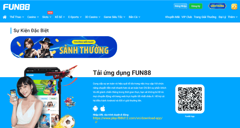 chọn nền tảng đăng ký Fun88