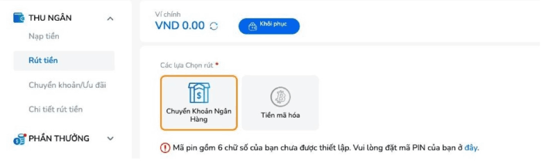 rút tiền BK8