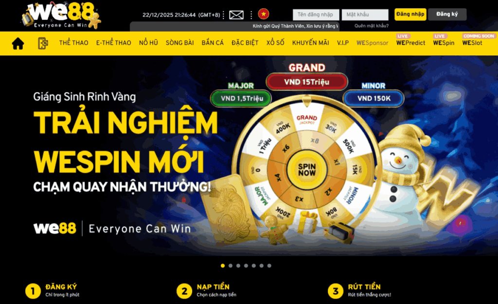 trang chủ cá cược WE88