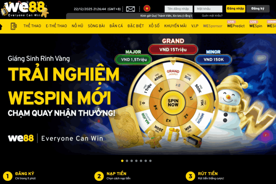 trang chủ cá cược WE88