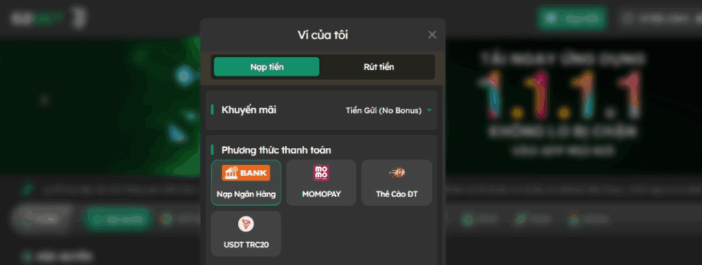 các kênh nạp tiền E2BET