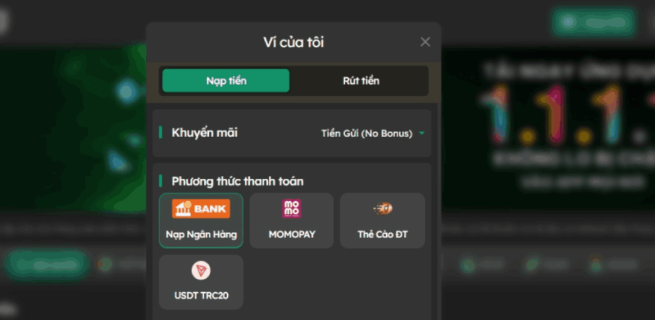 các kênh nạp tiền E2BET