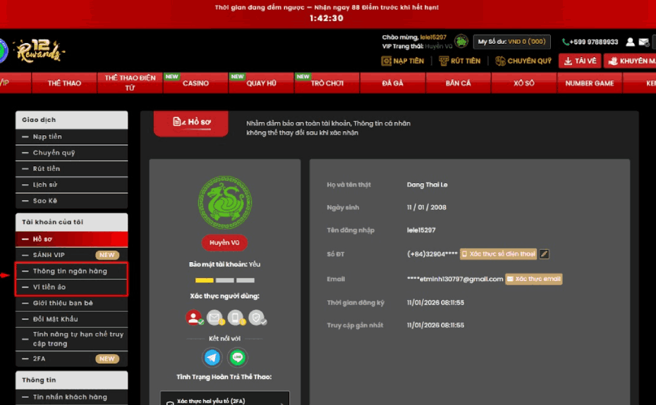 cách rút tiền 12BET