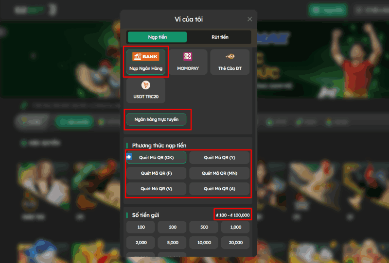 nạp ngân hàng E2BET