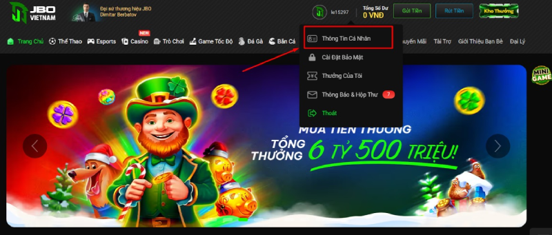 rút tiền JBO